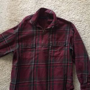 RALPH LAUREN FLANNEL TUNIC; size L